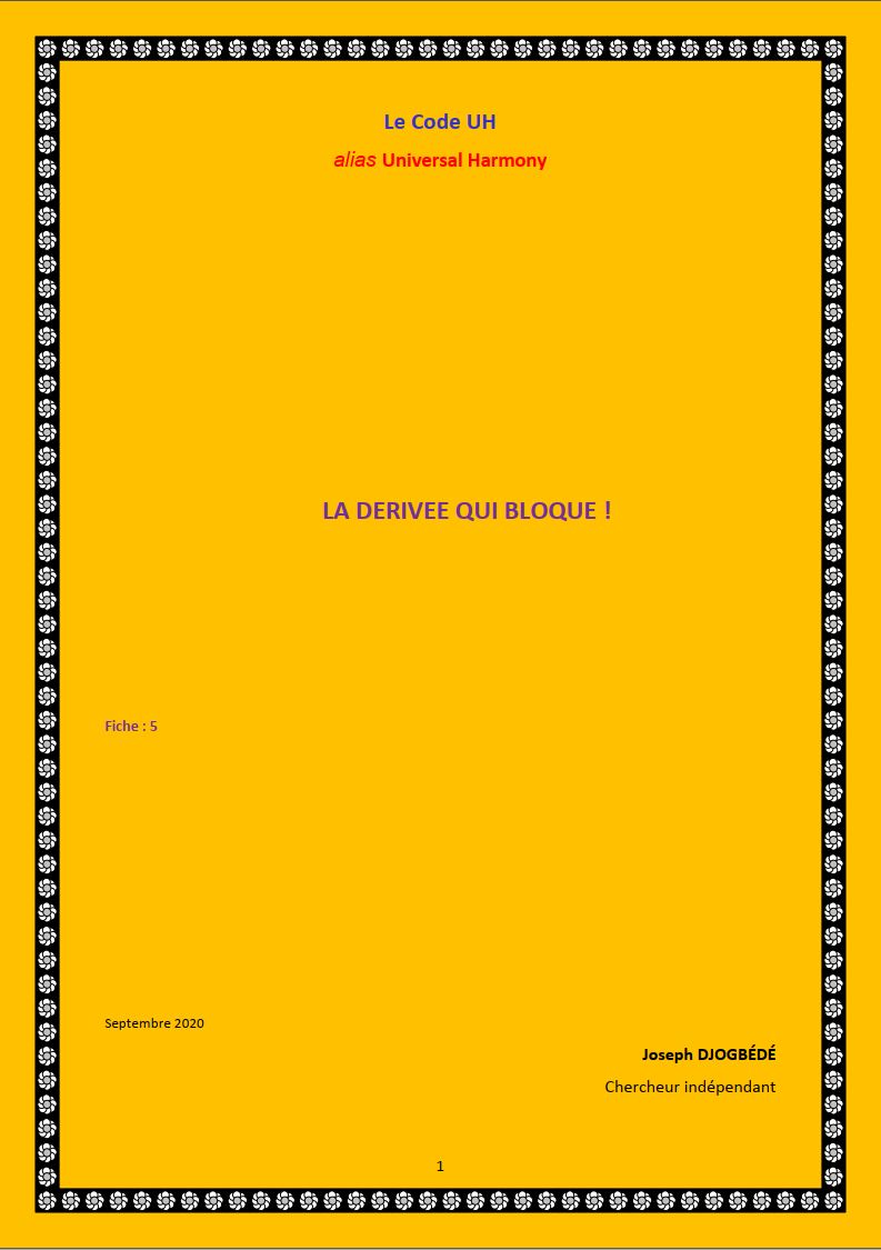 Fiche 05: LA DERIVEE QUI BLOQUE!