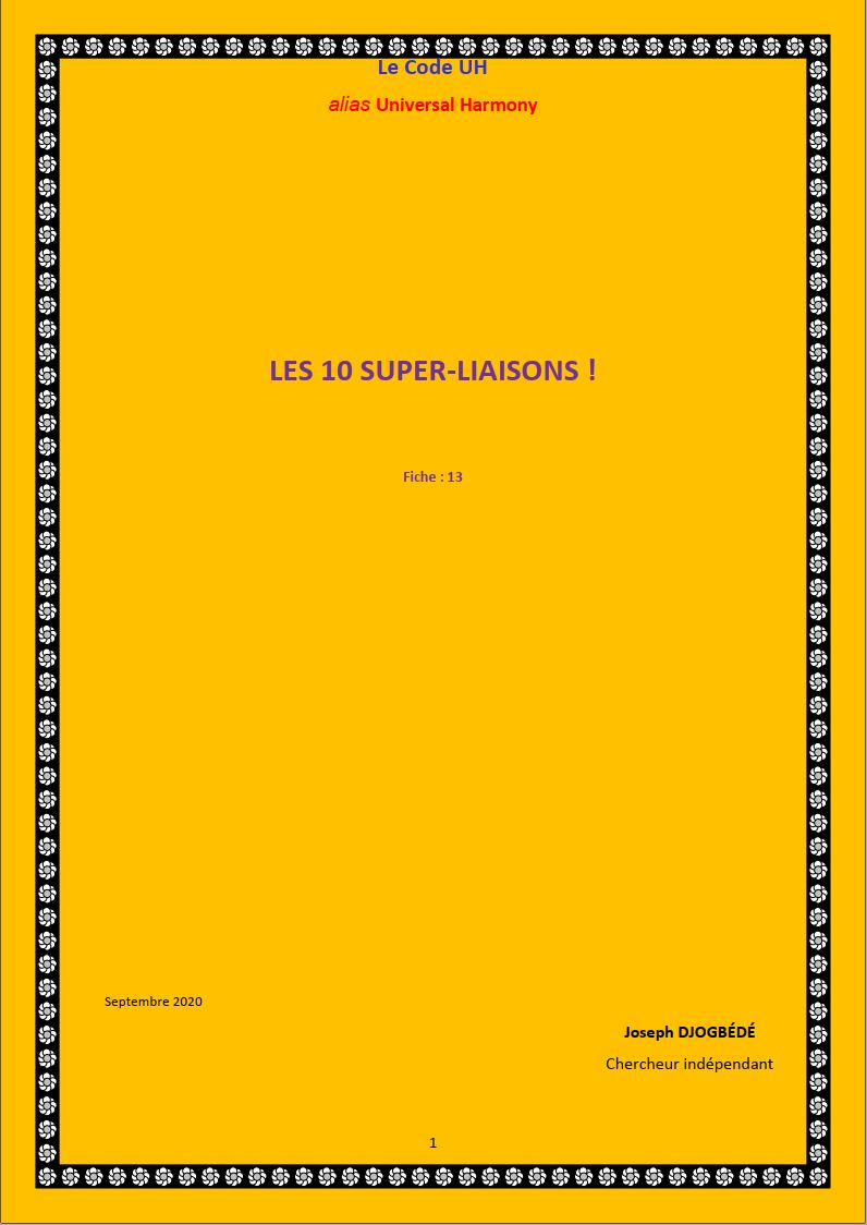 Fiche 13: LES 10 SUPER-LIAISONS!