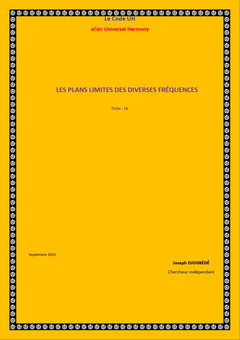 Fiche 16: LES PLANS LIMITES DES DIVERSES FRÉQUENCES