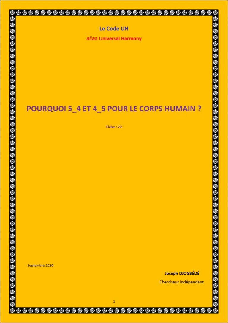 Fiche 22: POURQUOI 5_4 ET 4_5 POUR LE CORPS HUMAIN ?