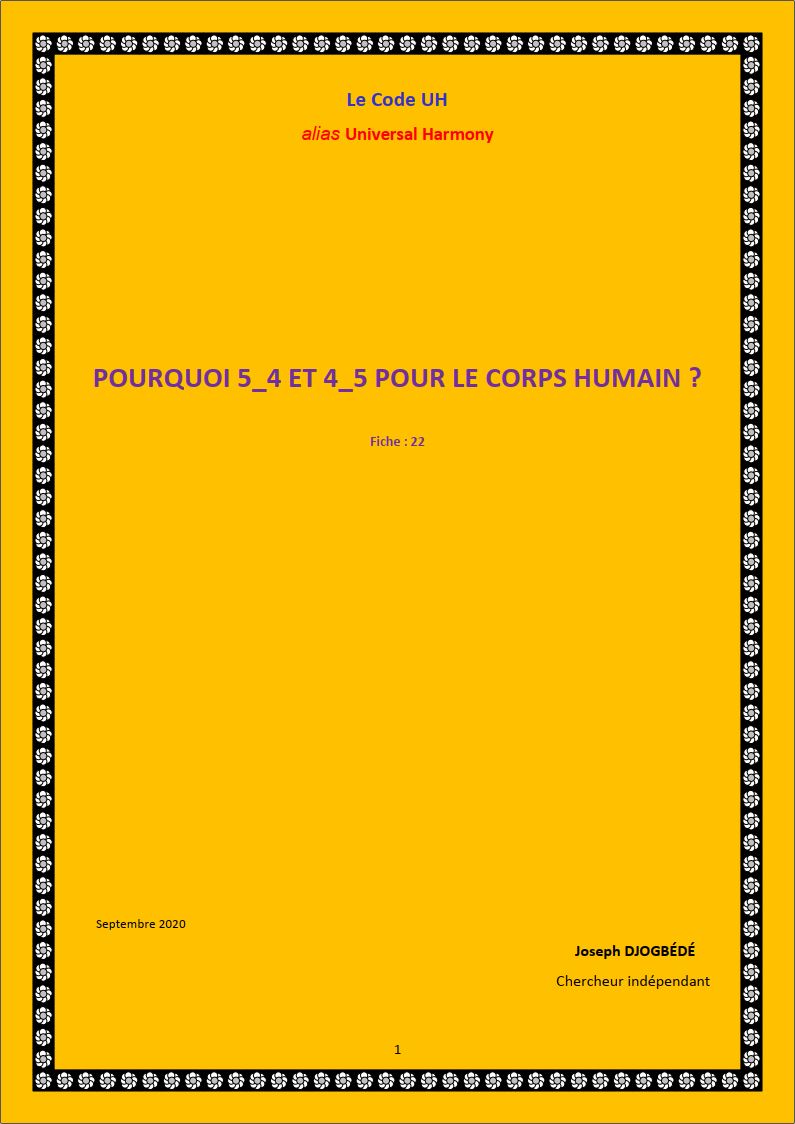 Fiche 22: POURQUOI 5_4 ET 4_5 POUR LE CORPS HUMAIN ?