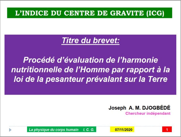 Fiche 51: Indice du centre de gravité (ICG), poids Idéal