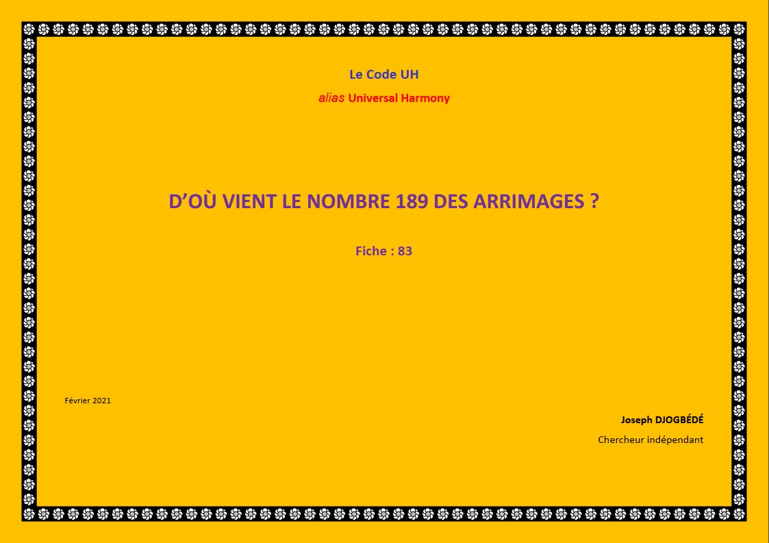 Fiche 83: D’où vient 189 des arrimages !